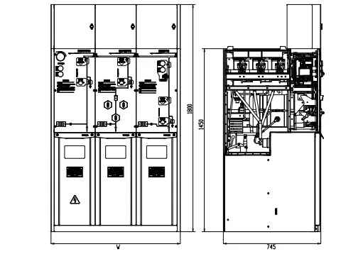 Rmu Electrical 12kv Sf6 Gas Insulated Switchgear
